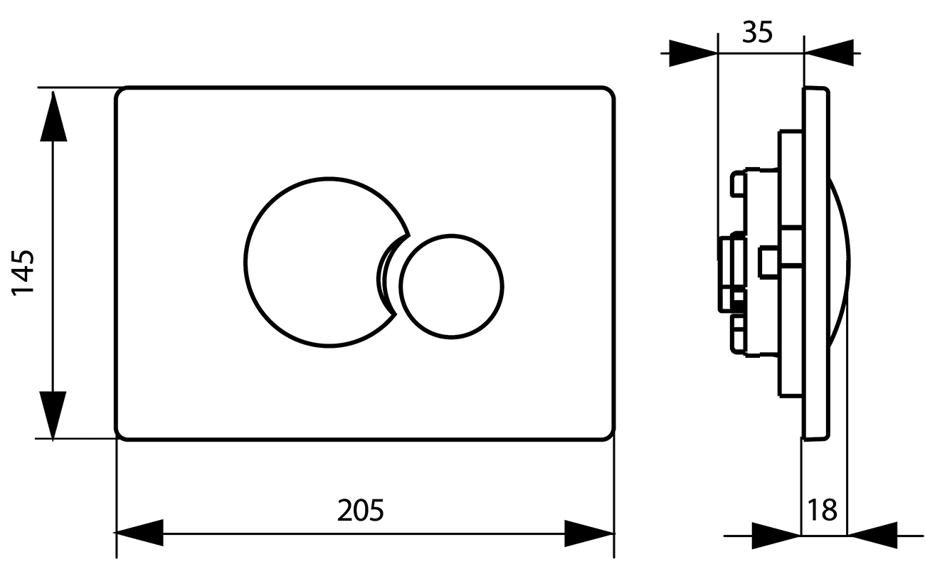 Sanit Redonda S706 16.706.D2..0013 Клавиша смыва для унитаза (бронза)