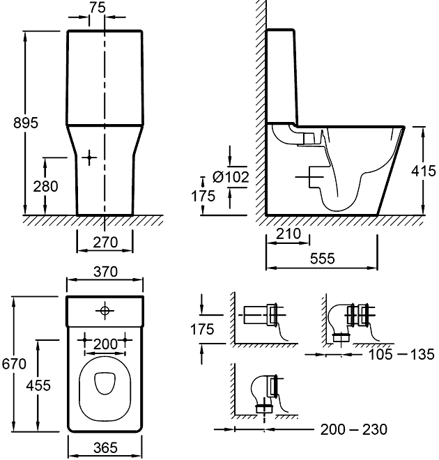 Jacob Delafon Reve 5033K-00/E4809-00  Унитаз-компакт с сидением и крышкой SoftClose