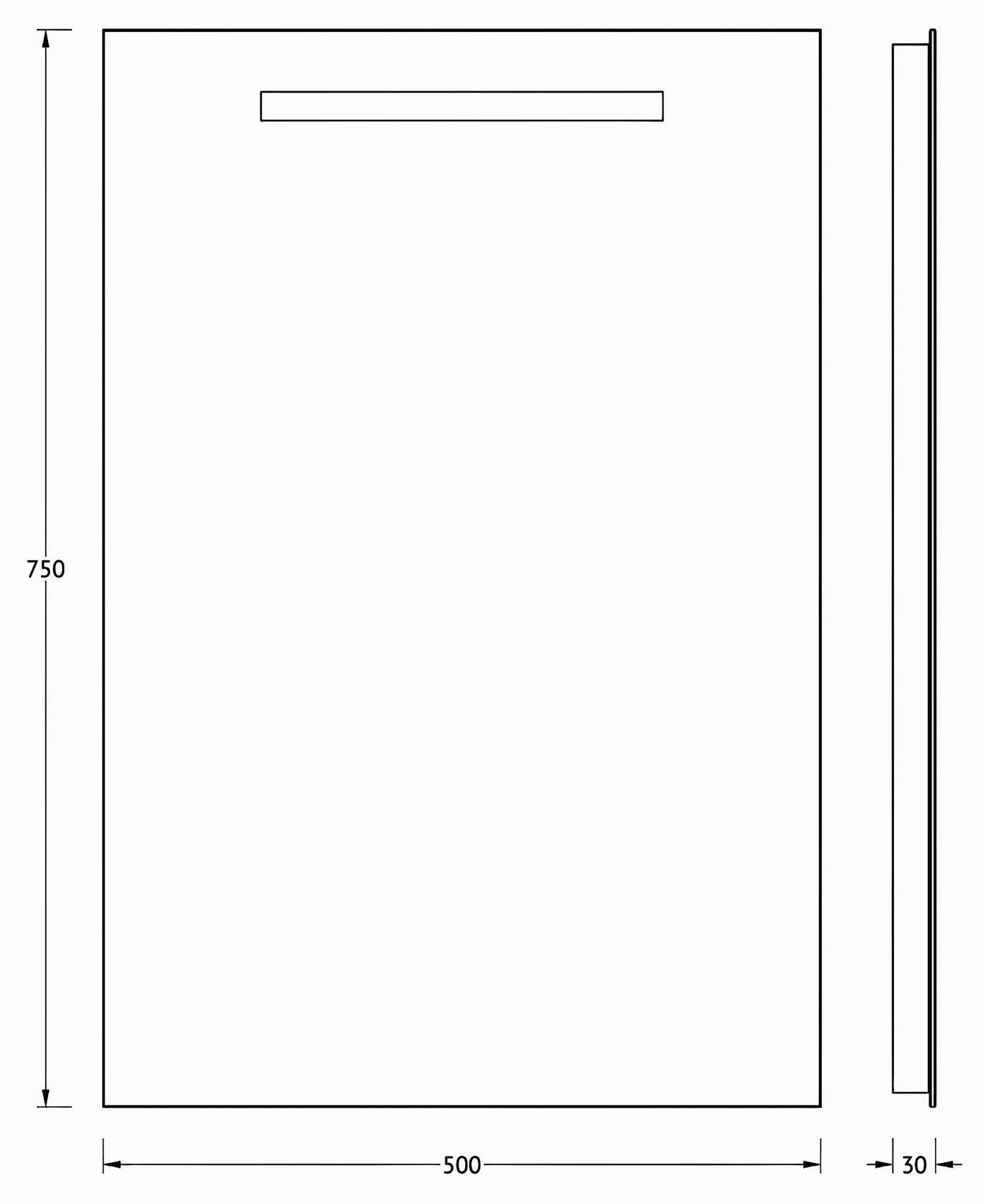 Evoform Lumline BY2001 Зеркало со встроенным LUM-светильником 50x75