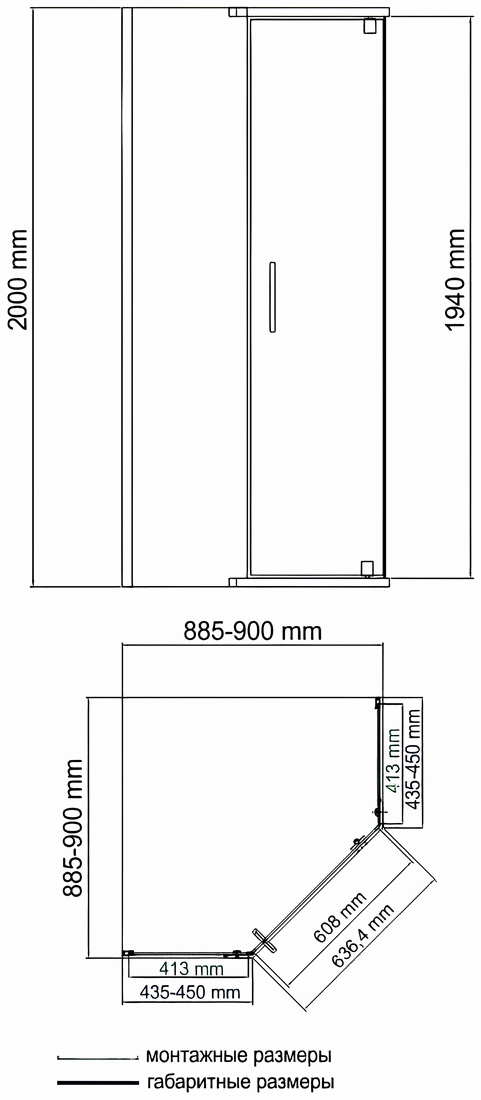 WasserKraft Leine 35P11 Душевой уголок 900x900 пентагональный