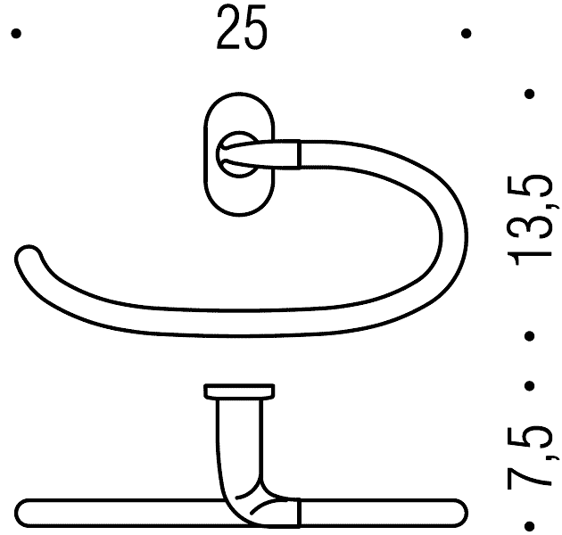 Colombo Bart B2231  Полотенцедержатель-кольцо