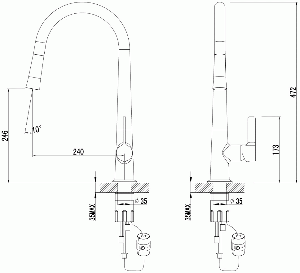 Lemark Soul LM6001C Смеситель для кухни