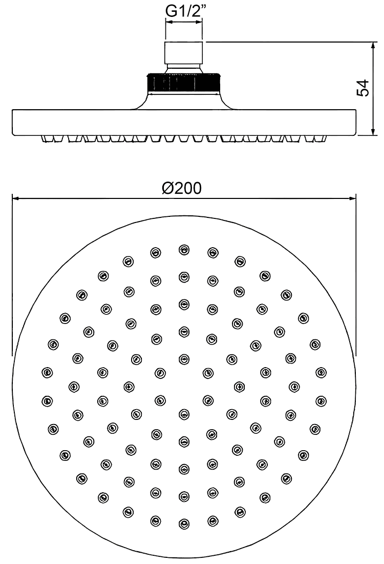 IDDIS 200SWRPi64 Верхний душ Ø260 мм