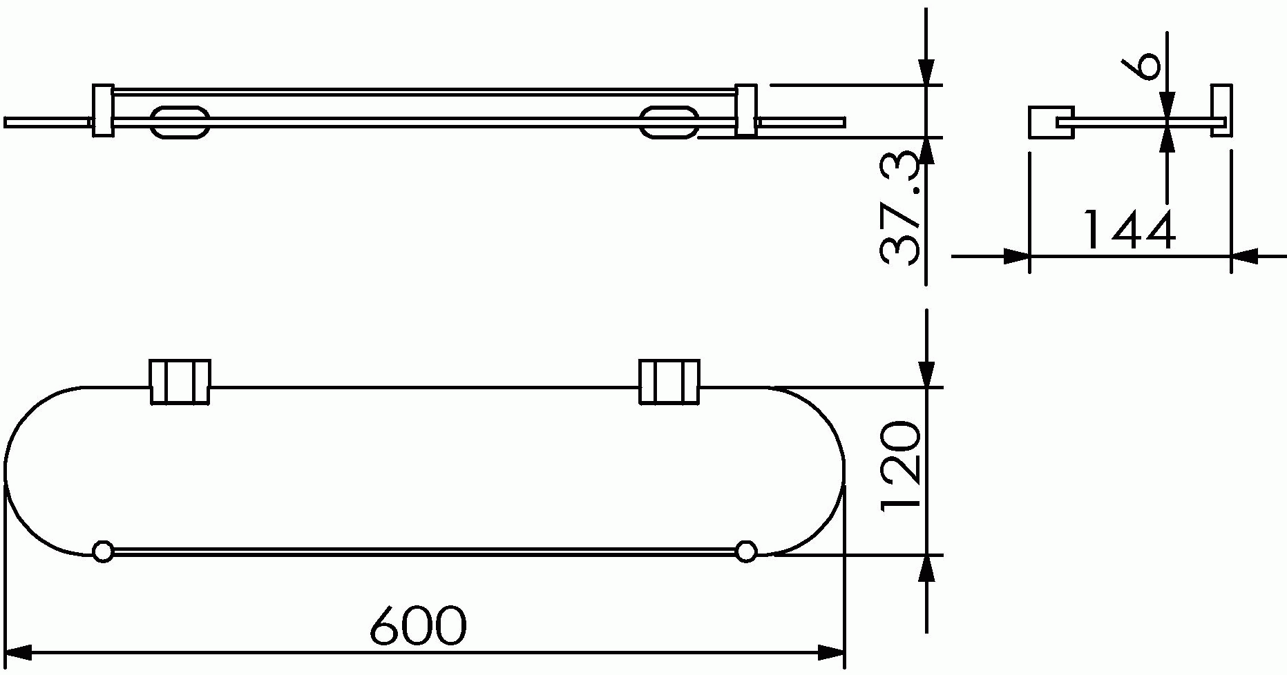 Langberger Lugano 24051C Полочка стеклянная 60 см