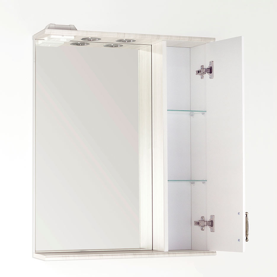 Style Line Олеандр-2 65/C Зеркало со шкафом (рельеф пастель)