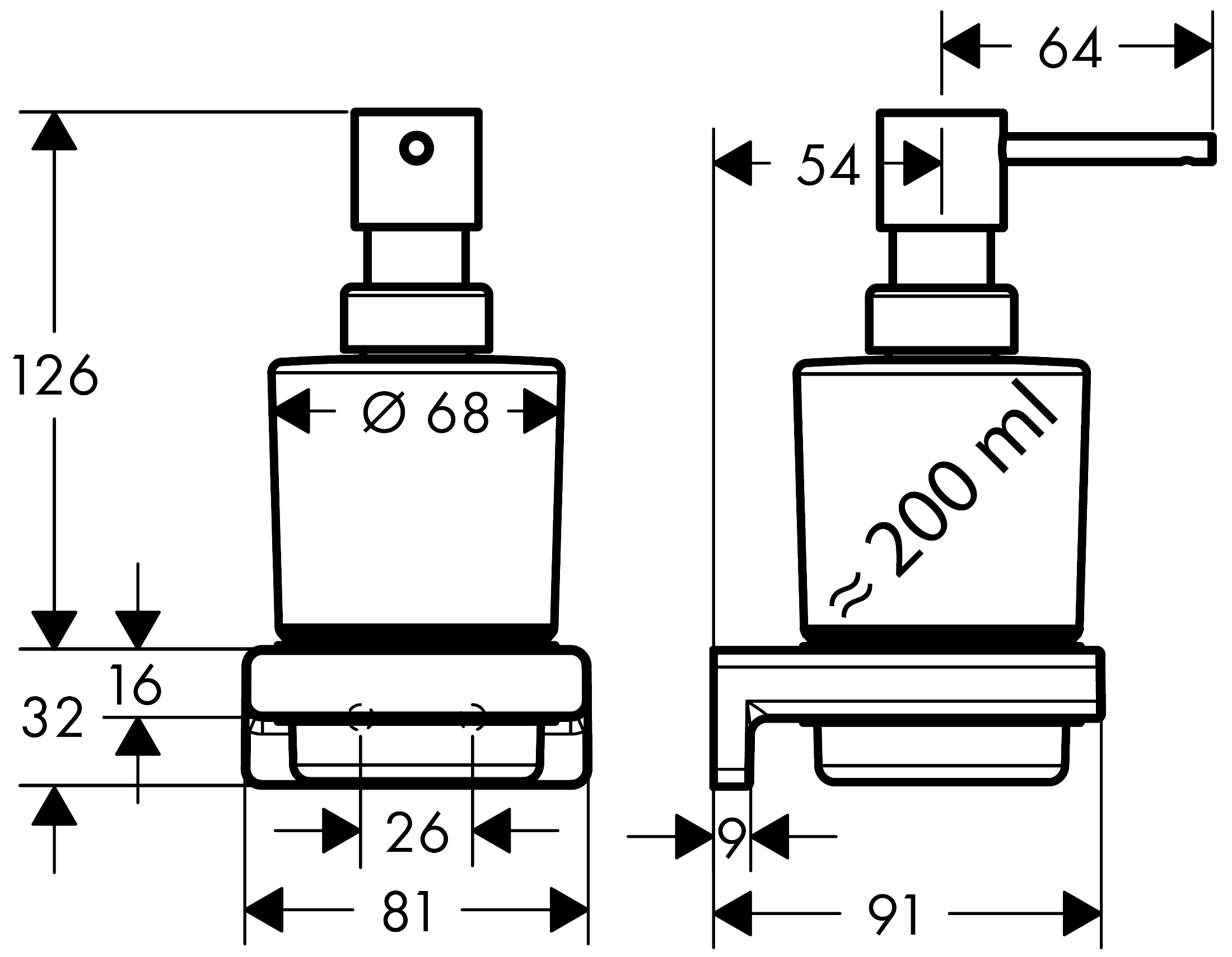 Hansgrohe AddStoris Q 41745 000 Диспенсер для жидкого мыла