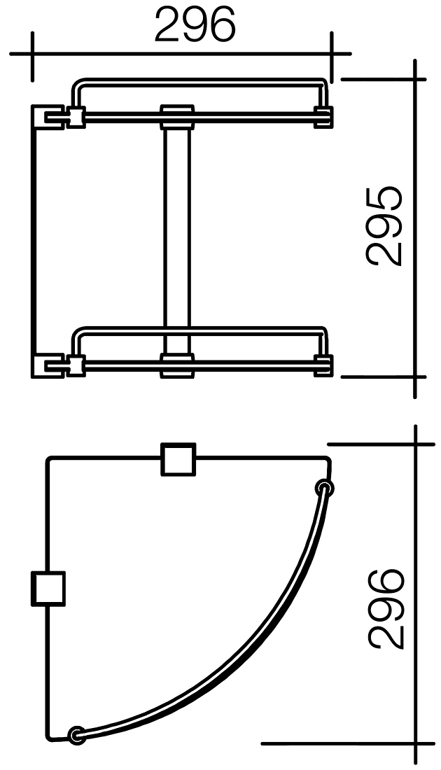 Schein Elite 7057055 Полка угловая двухъярусная