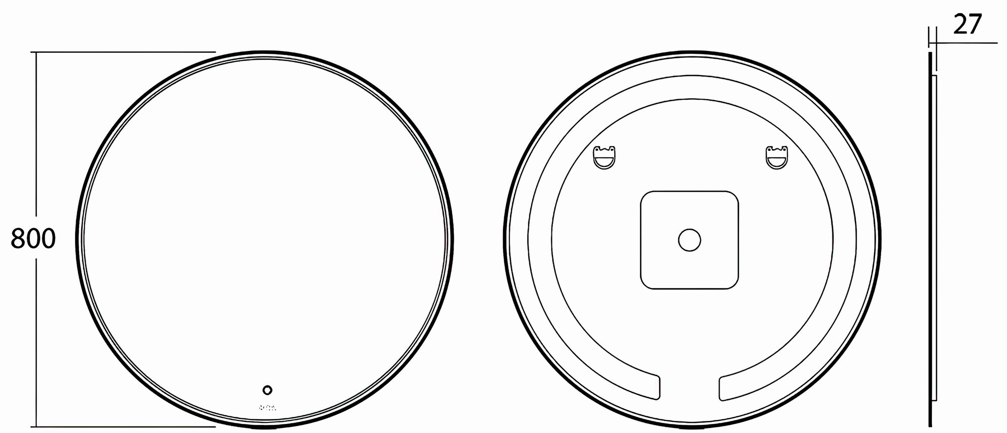 OWL·1975 Skagern OWLM200200 Зеркало с LED подсветкой Ø80