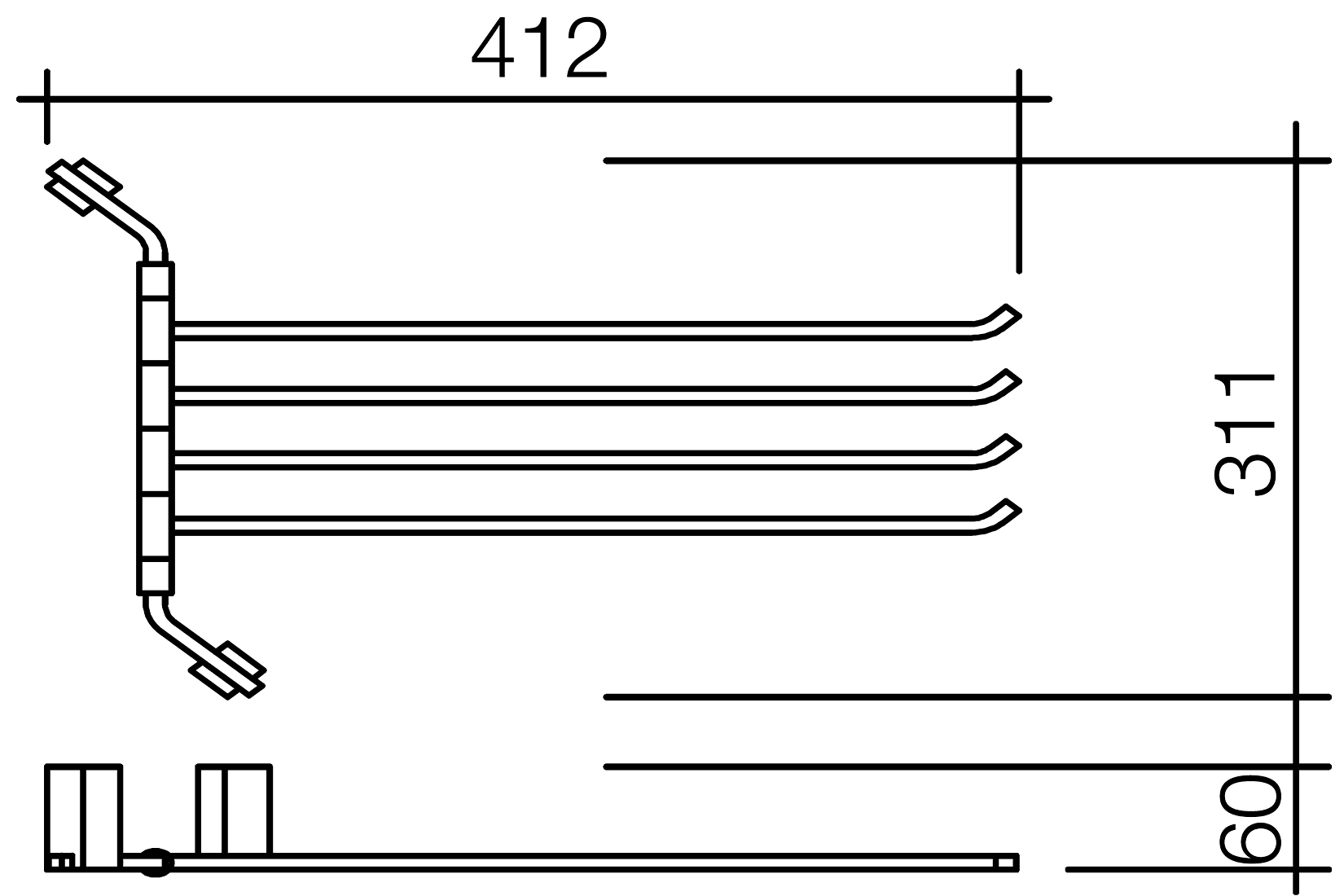 Schein Watteau 12844 Полотенцедержатель поворотный 4