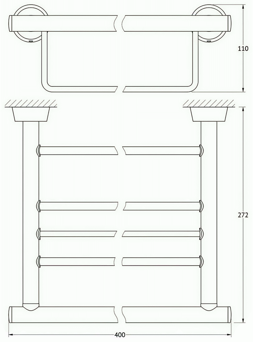 FBS Vizovice VIZ040 Полка для полотенец 40 см