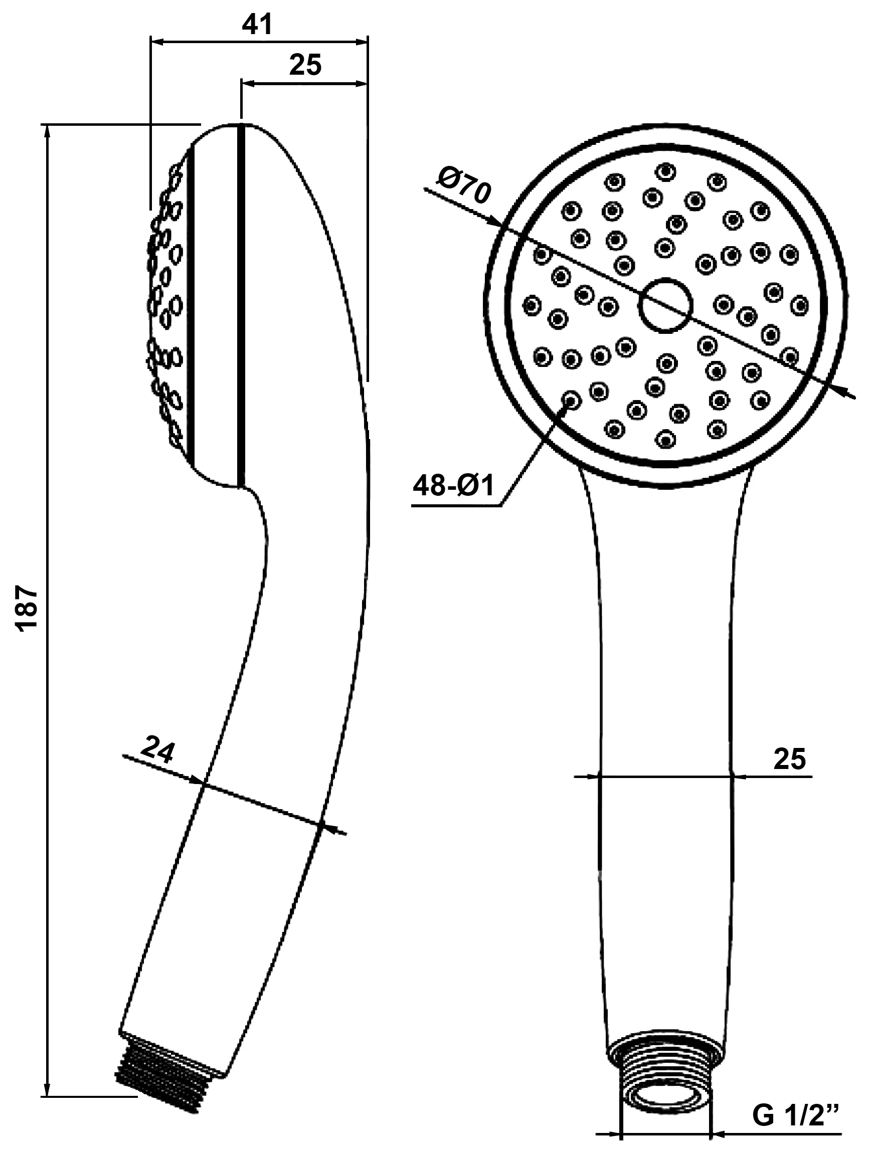 Mofem Basic 275-0035-07 Ручной душ 1 режим (в коробке)