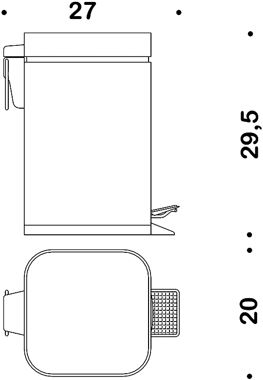 Colombo Contract B9211 Ведро 6 л с педалью (хром)