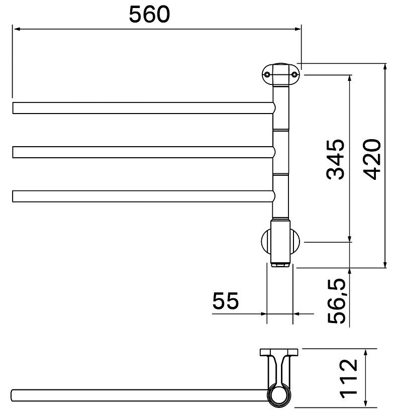 PAX Flex I 3/550 24-2016 Электрический полотенцесушитель 30 Вт