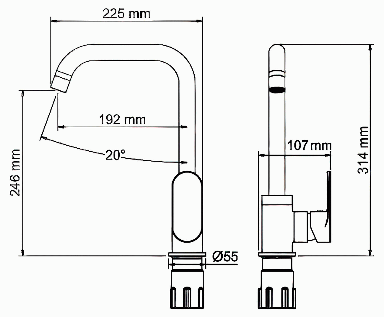 WasserKraft Elbe A7407 Смеситель для кухни