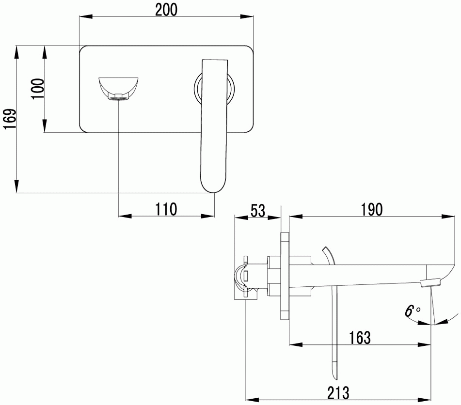 Lemark Melange LM4926CW Смеситель для раковины настенный