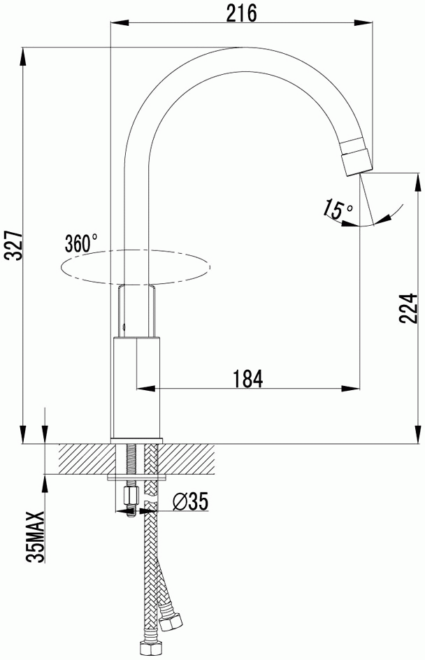 Lemark Plus Grace LM1505C Смеситель для кухни