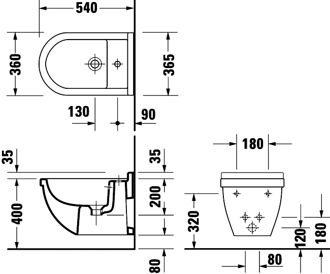 Duravit Starck 3 223015 Биде подвесное