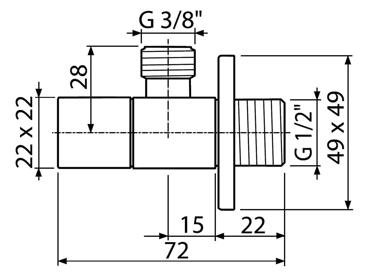 Alcaplast ARV002 Угловой вентиль 1/2"x3/8"