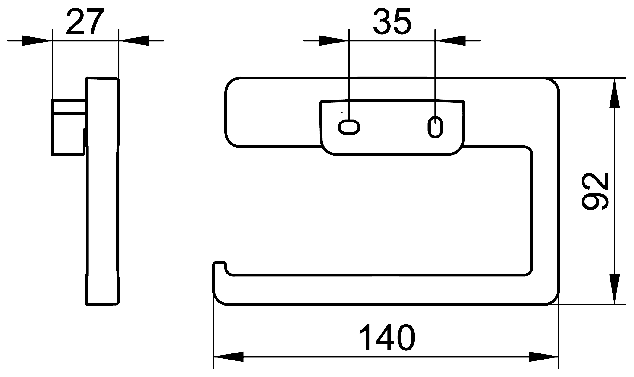 KEUCO Moll 12762 010000 Держатель туалетной бумаги