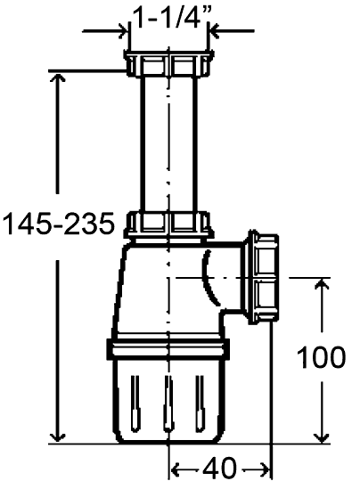 Viega 101992 Сифон 1-1/4"х32 пластмассовый без отвода (5725.25)