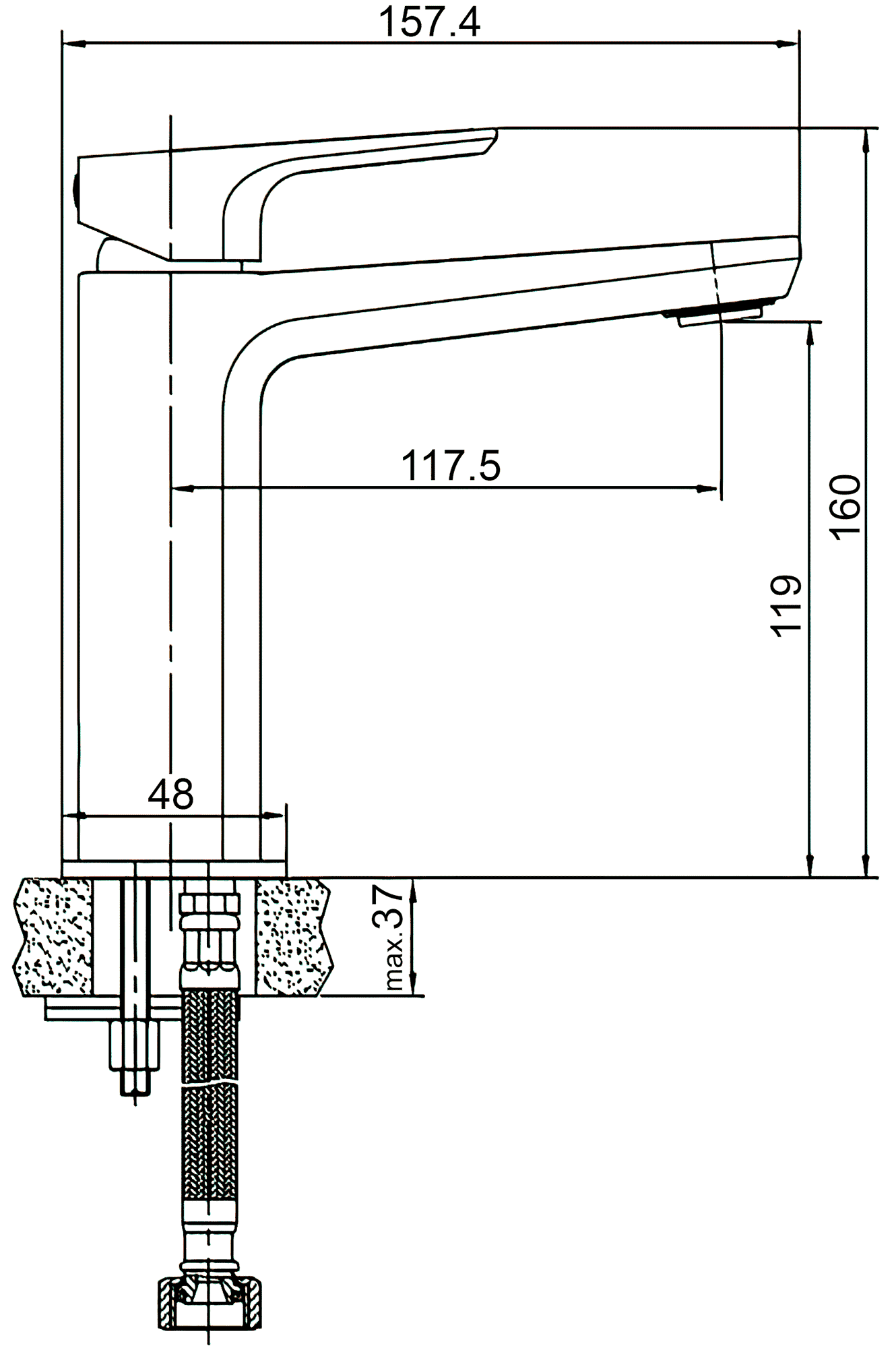 Cersanit Nature 63063 Смеситель для раковины