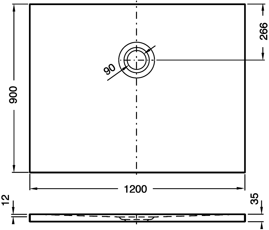 Knief Aquatecc 6031890  Акриловый душевой поддон 1200x900x35