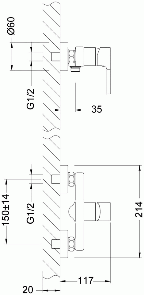 Lemark Aura LM0603C Смеситель для душа