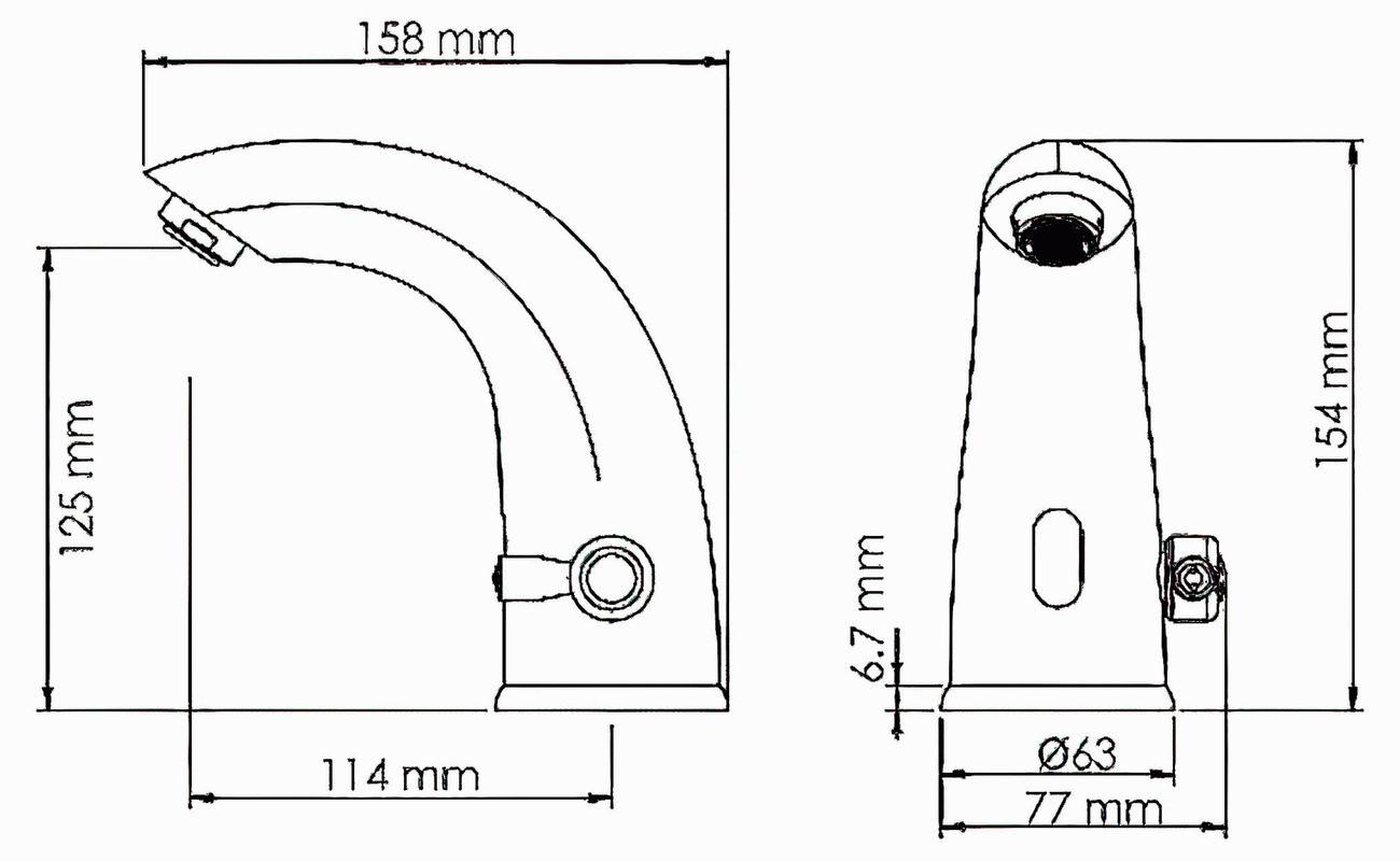 WasserKraft Rossel 2813 Сенсорный смеситель для раковины