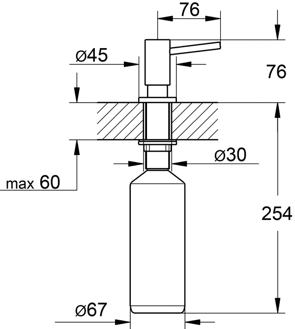 Grohe 40535 000 Cosmopolitan Встраиваемый диспенсер для жидкого мыла