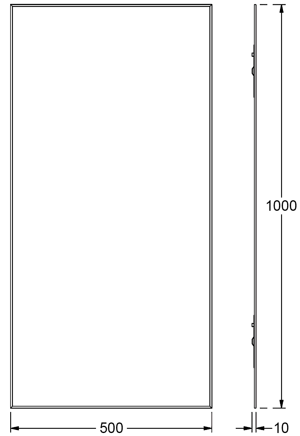 Evoform Standard BY0231 Зеркало 50x100 с фацетом 5 мм