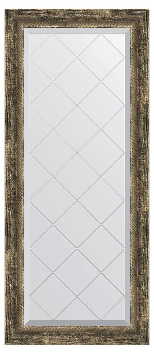 Evoform Exclusive-G BY4049 Зеркало с гравировкой в багетной раме 53x123