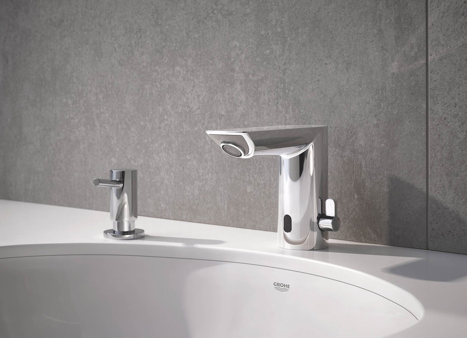 Grohe BauCosmopolitan E 36451 000 Бесконтактный смеситель (питание от батарейки)