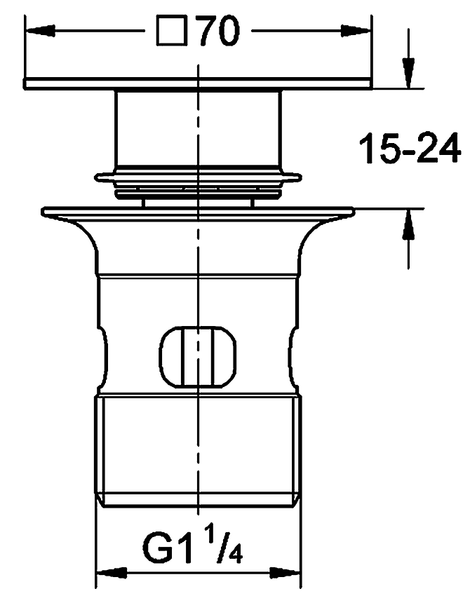 Grohe 40565 000 Сливной выпуск 1-1/4" (квадрат)