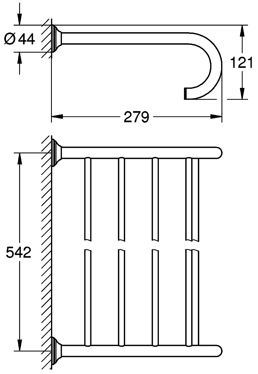 Grohe Essentials Authentic 40660 001 Полка для полотенец