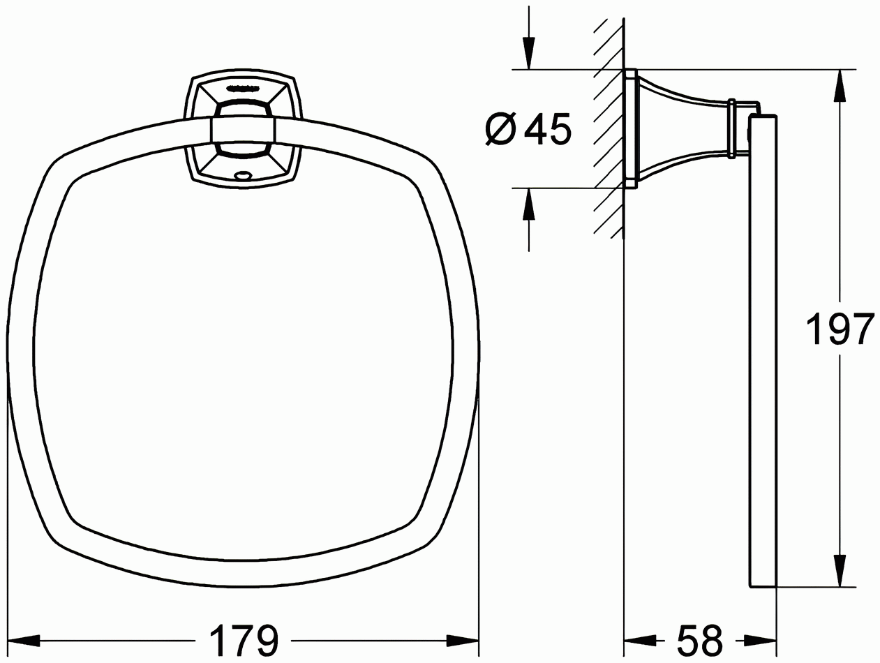 Grohe Grandera 40630 000 Полотенцедержатель-кольцо