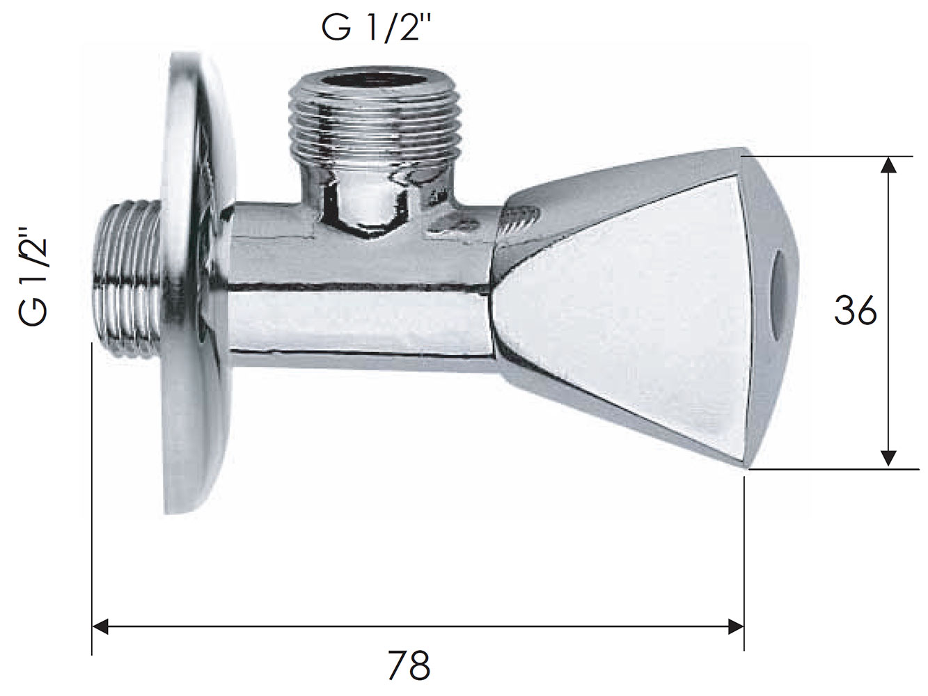 Remer 1291212 Вентиль угловой 1/2"x1/2"