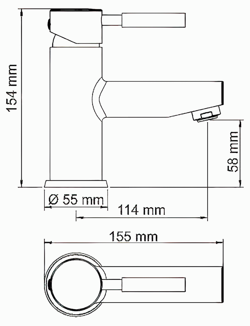 WasserKraft Wern 4203 Смеситель для раковины (сталь)