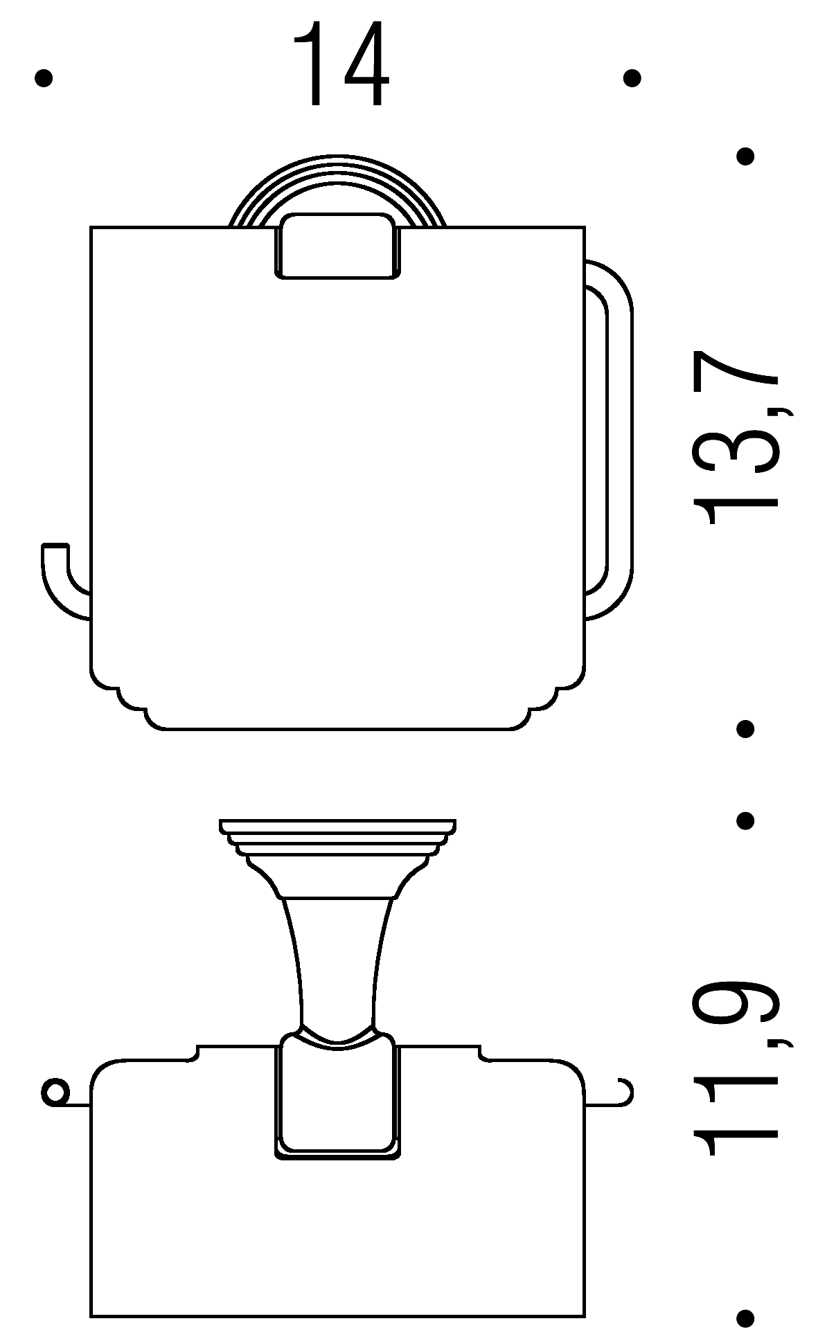 Colombo Hermitage B3391 HPS Держатель туалетной бумаги с крышкой (золото)