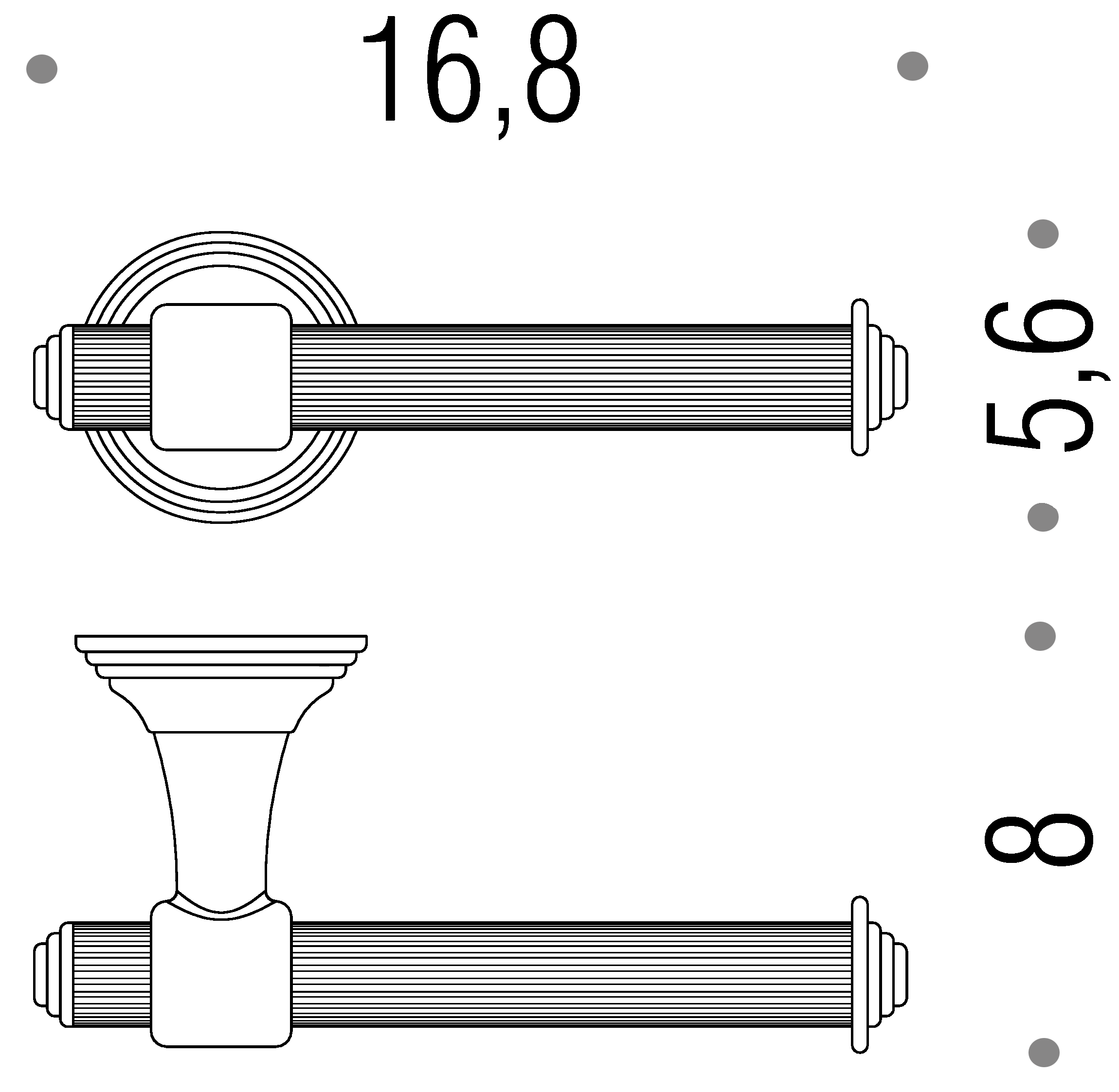 Colombo Hermitage B3308 Держатель туалетной бумаги (хром)