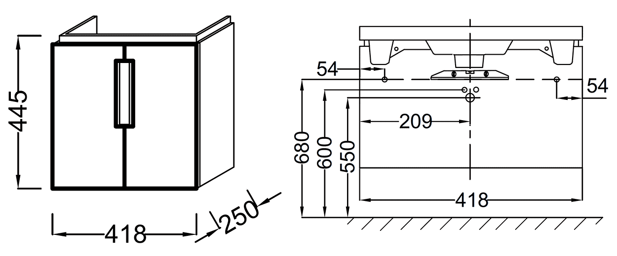 Jacob Delafon Reve EB1138-G1C/E4805  Тумбочка с раковиной 45 см (белый)