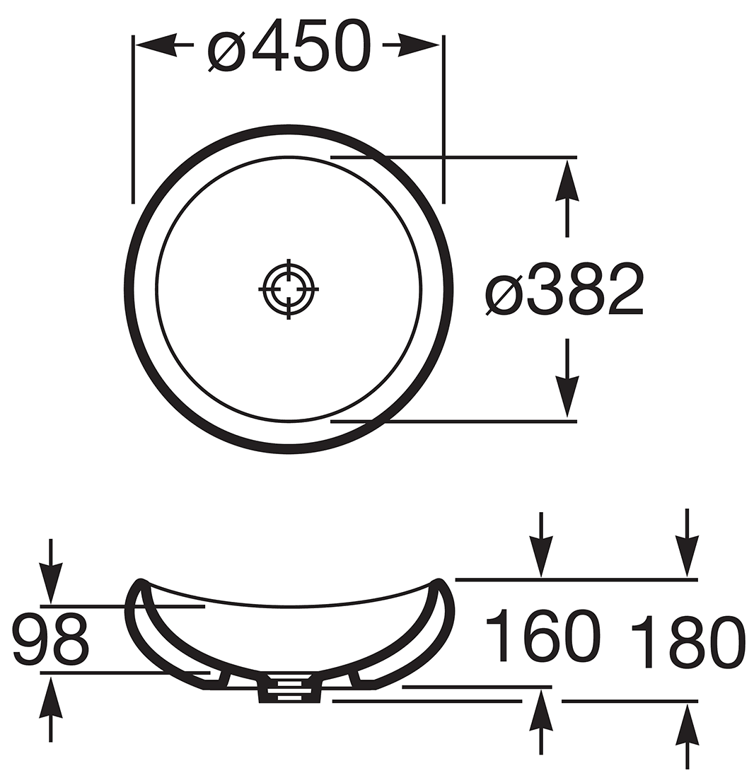 Roca Urbi 327225000 Раковина свободностоящая Ø450