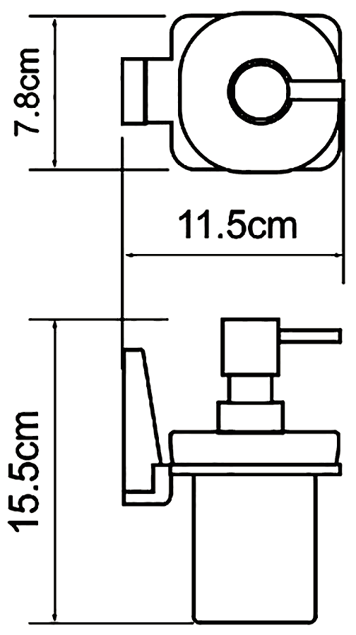 WasserKraft Lopau K-6099 Диспенсер для жидкого мыла настенный