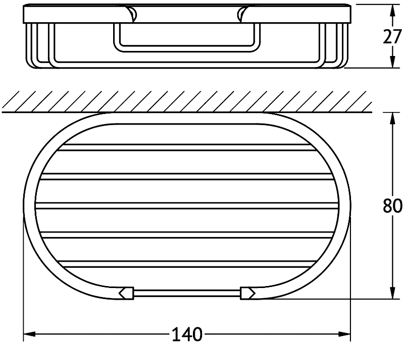 FBS Ryna RYN030 Мыльница овальная 14 см