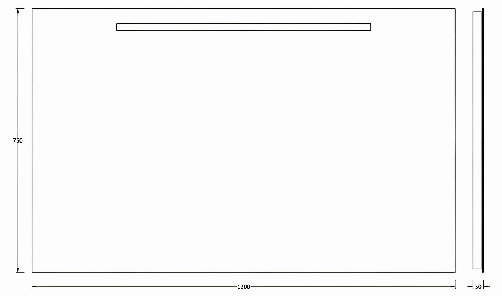 Evoform Lumline BY2008 Зеркало со встроенным LUM-светильником 120x75