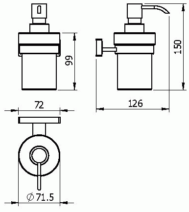 Langberger Alster 10921A Диспенсер керамика к стене