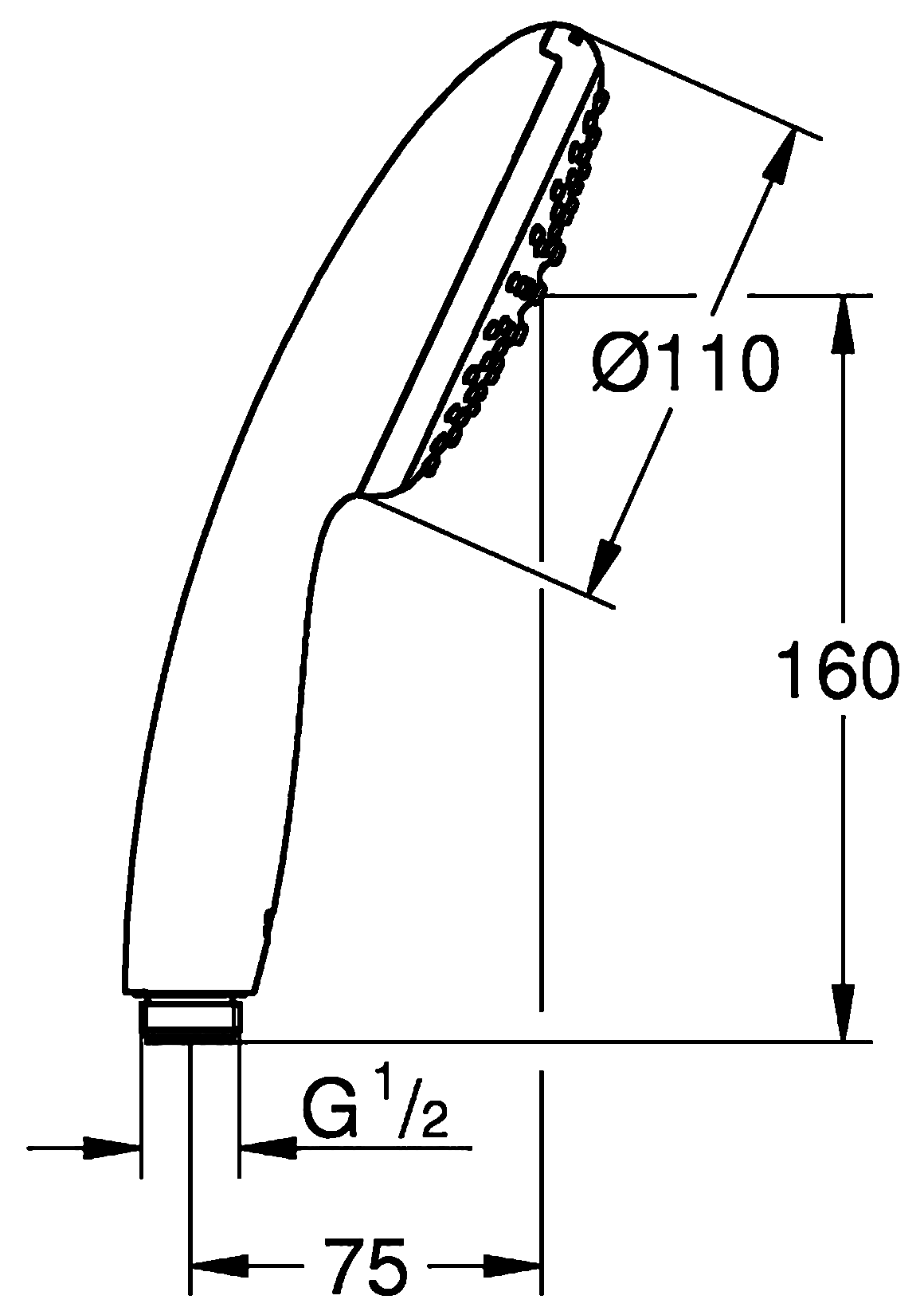 Grohe Tempesta 27923 003 Ручной душ 7.4 л/мин (1 режим)