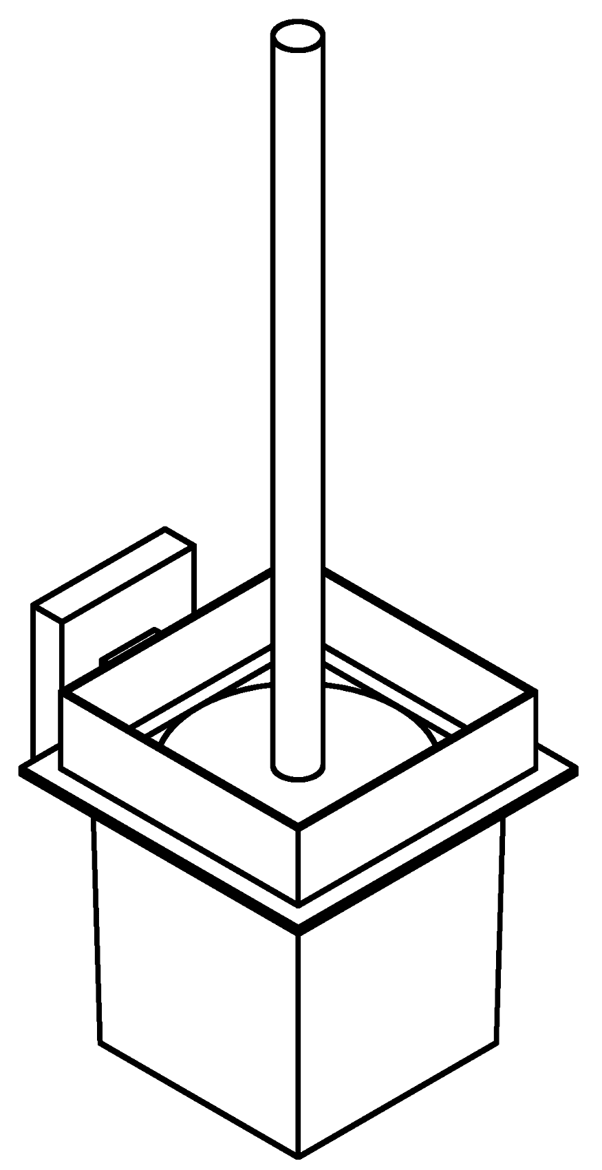 Rainbowl Cube 2790-3 Ёршик настенный (хром)