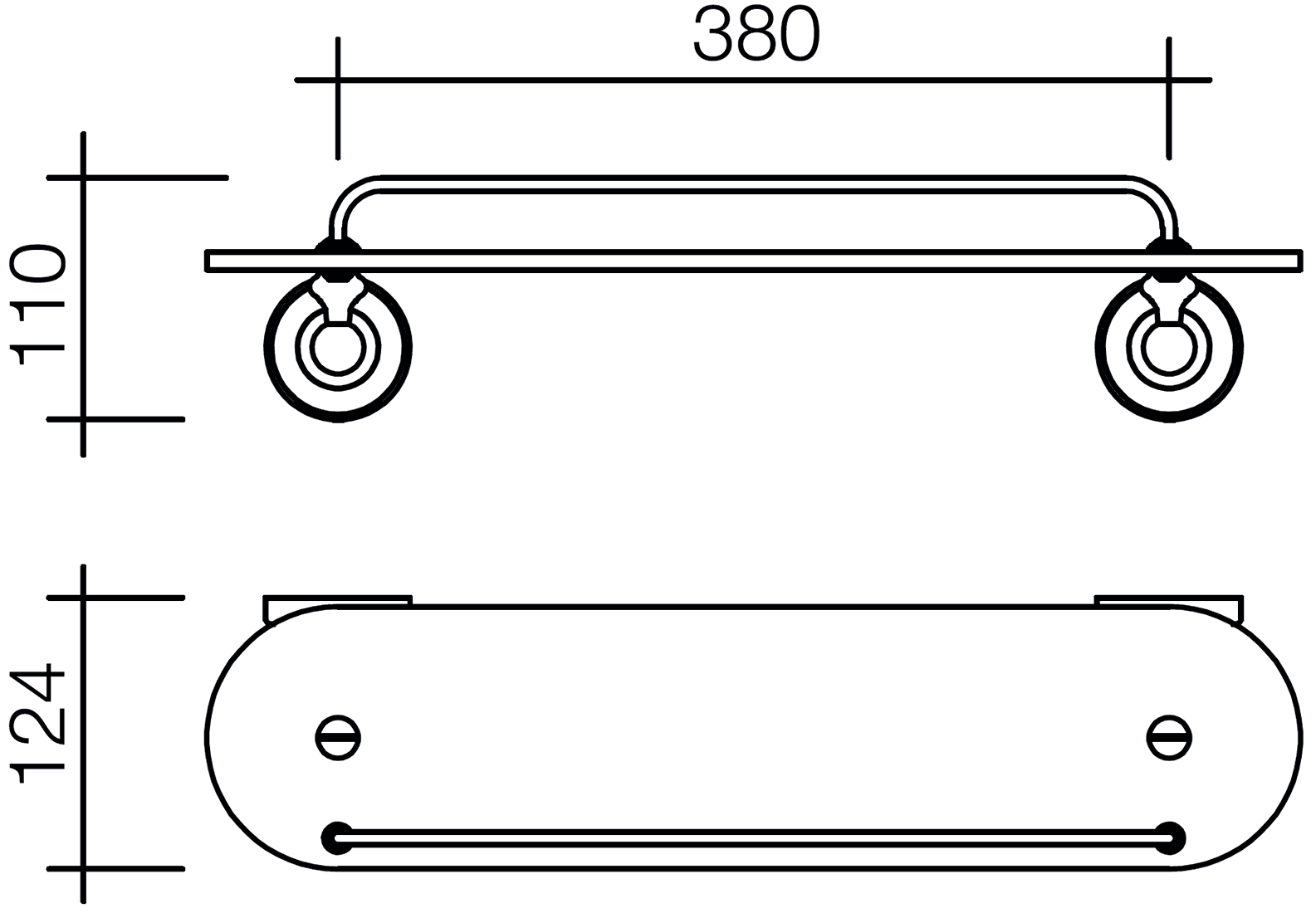 Schein Saine Gold 7053145VF Полка с ограничителем (золото)