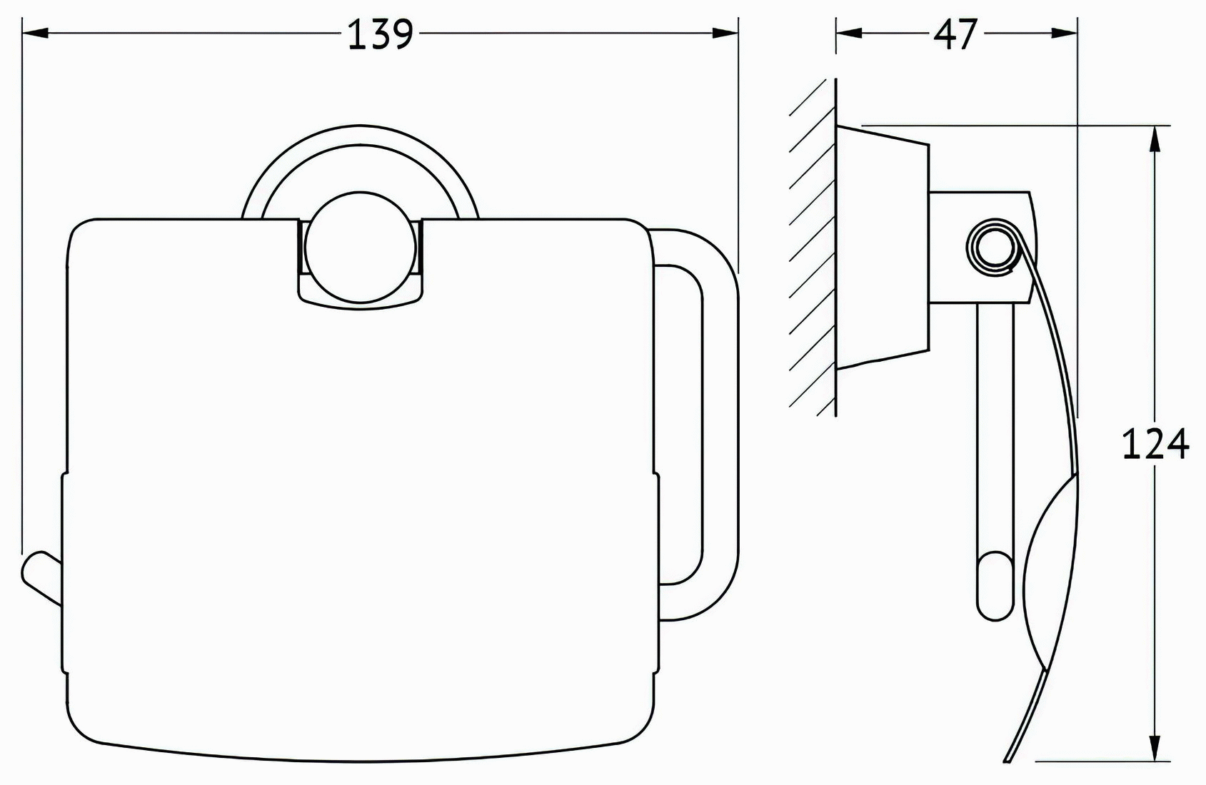 FBS Vizovice VIZ055 Держатель туалетной бумаги с крышкой