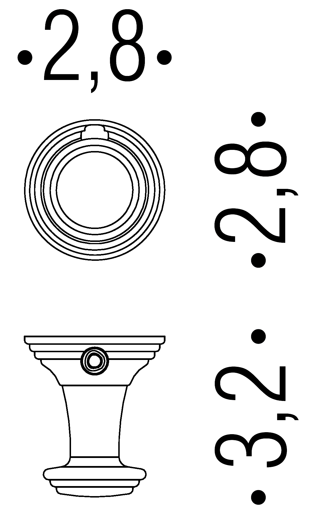 Colombo Hermitage LC77 HPS Крючок 3 см (золото)